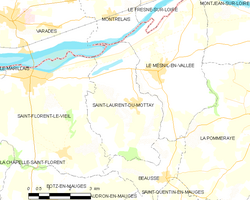 Map commune FR insee code 49297
